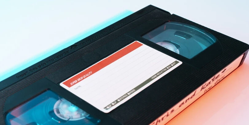 An image of a VHS tape.